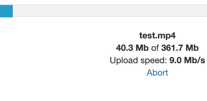KatFile Upload-Geschwindigkeit